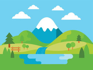 Fototapeta premium mountain landscape with trees