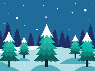 Fototapeta premium winter landscape with trees