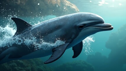 Dolphin Art Ecological Scene