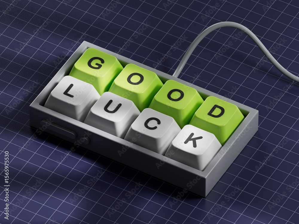Fototapete good luck symbol. computer keyboard keys with words good luck. business and good luck concept. copy 