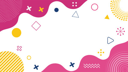 Modern abstract design with flowing shapes and colorful geometric elements