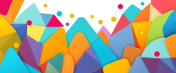 Abstract colorful shapes representing app development teamwork, flat design,  collaboration,  project