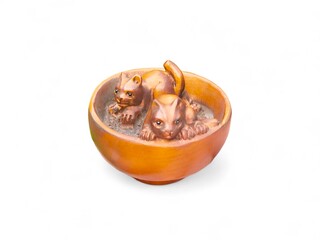 Miniature of cat on bowl