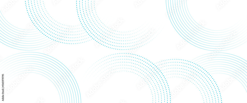 Sticker vector circle line blue round pattern background.