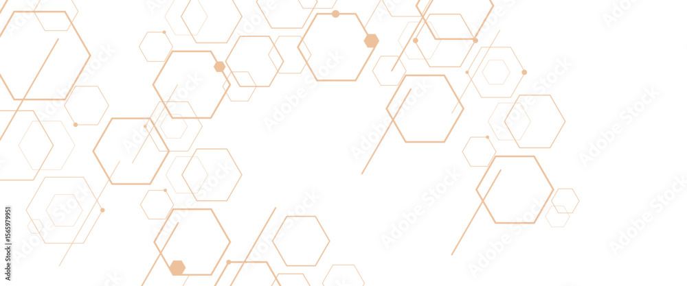 Poster vector abstract hexagons simple hexagonal elements