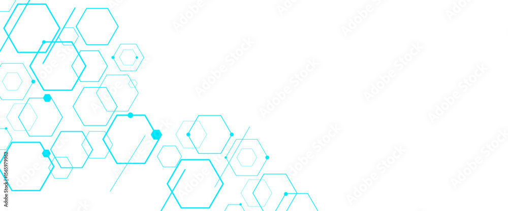 Poster vector abstract hexagons simple hexagonal elements