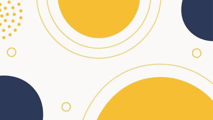 Abstract geometric background with yellow blue and creamy white elements