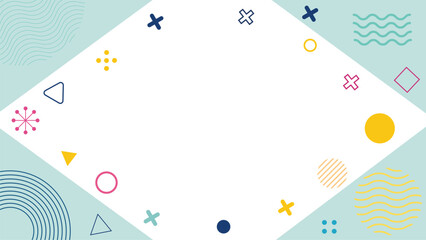Abstract geometric shapes and patterns with white space modern design template