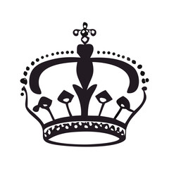 Vactor Crown Flat Design Royal crown gold & black and white Classic crown