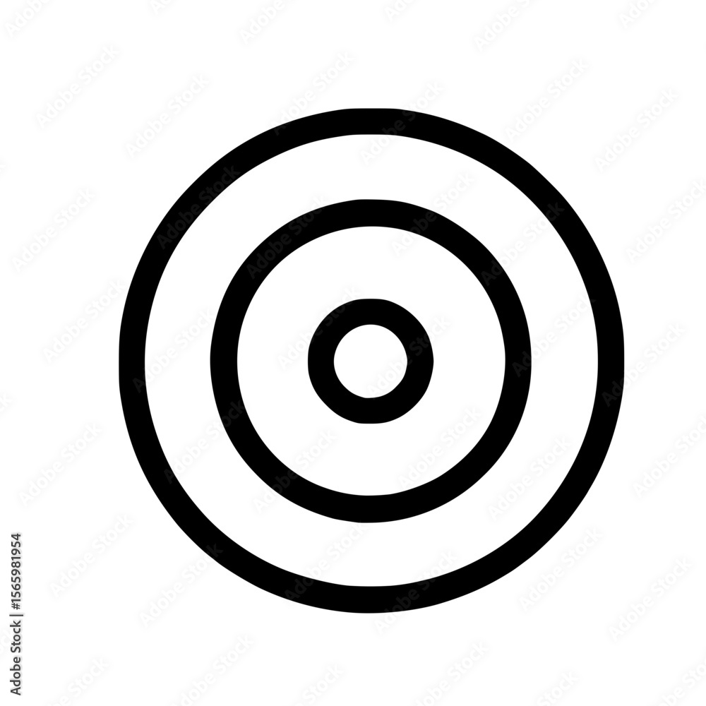 Poster simple line circle target design element shape for infographics