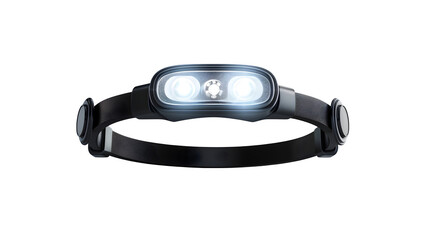 Modern headlamp design, isolated on transparent background