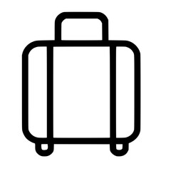 Outline Simple Line Art Travel Baggage Luggage Minimalist Icon Design