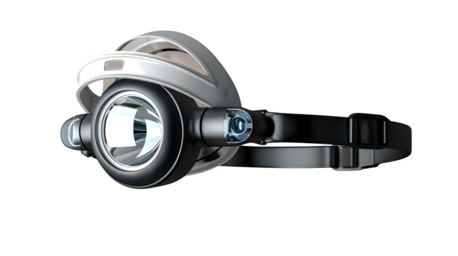 Virtual Reality Headset 3d rendered, isolated on transparent background