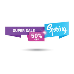 50 Off Special offer labels vector