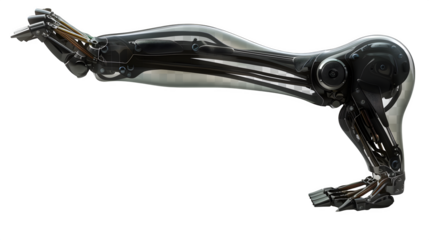 Robotic Leg - Transparent View, isolated on transparent background