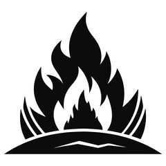 Heat wildfire vector icon design on white background