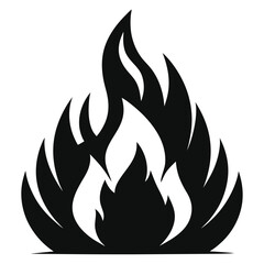 Heat wildfire vector icon design on white background