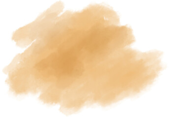 Yellow brown orange watercolor wet brush paint texture artistic background bubble illustration art