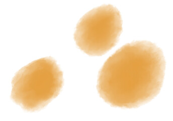 Yellow brown orange watercolor wet brush paint texture artistic background bubble illustration art