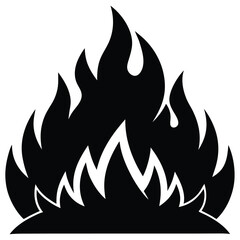 Heat wildfire vector icon design on white background