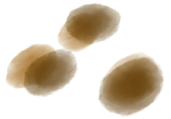 Yellow brown orange watercolor wet brush paint texture artistic background bubble illustration art
