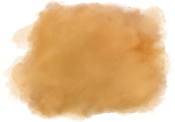 Yellow brown orange watercolor wet brush paint texture artistic background bubble illustration art
