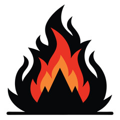 Heat wildfire vector icon design on white background