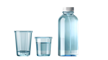 Water Containers, isolated on transparent background