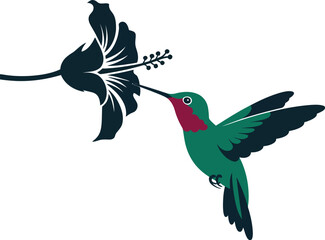 Vector black silhouette of a animals on a white background