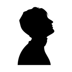 Male Head Silhouette Vector Illustration