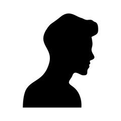 Male Head Silhouette Vector Illustration