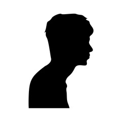Male Head Silhouette Vector Illustration