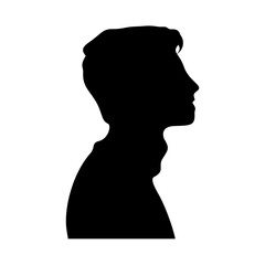 Male Head Silhouette Vector Illustration