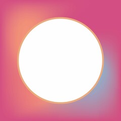 Composition of white circle on pink background