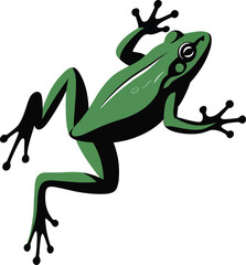 Vector black silhouette of a animals on a white background