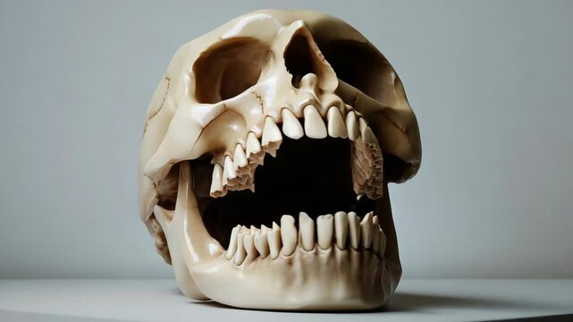 Eerie Skull Table Scene