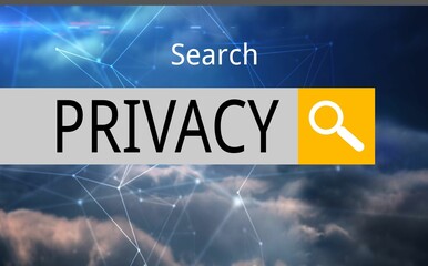 Logo of a search bar in which PRVACY is written