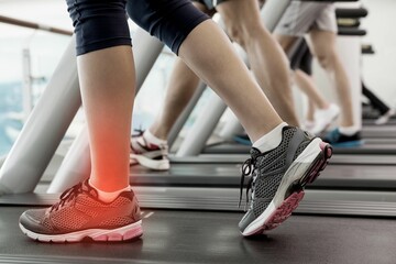 Jogger experiencing ankle pain