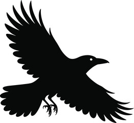 Vector black silhouette of a animals on a white background