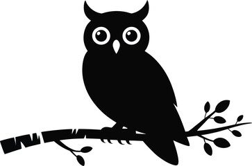 Vector black silhouette of a animals on a white background