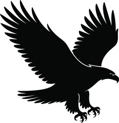 Vector black silhouette of a animals on a white background