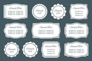 Elegant Label Frames Set - Vintage Round & Rectangular Templates