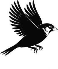 Vector black silhouette of a animals on a white background