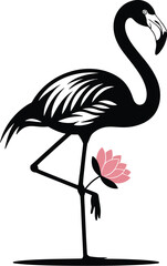 Vector black silhouette of a animals on a white background