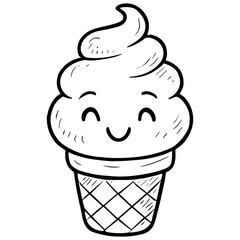 Smiling Soft Serve Ice Cream
