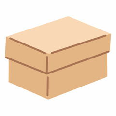 Minimalist brown shoebox style package, ideal for representing product boxes, gift packaging, or ecommerce delivery in soft neutral tones.