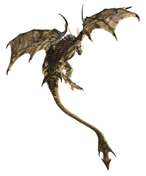 3D rendered fantasy dragon