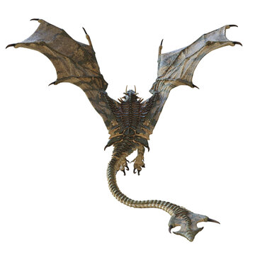3D rendered fantasy dragon