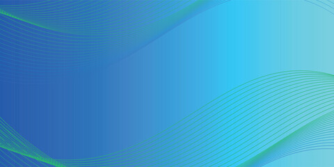 Abstract glowing wave lines on dark blue background. Dynamic wave pattern. Modern flowing wavy lines.