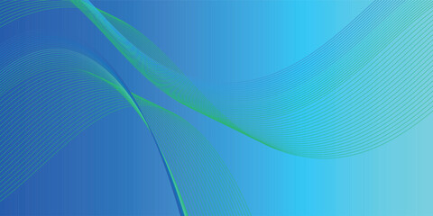 Abstract glowing wave lines on dark blue background. Dynamic wave pattern. Modern flowing wavy lines.